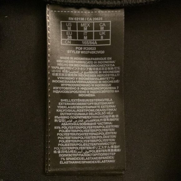 GUESS illusion Mesh cutout peplum black blouse top M, zip up back - Picture 7 of 8